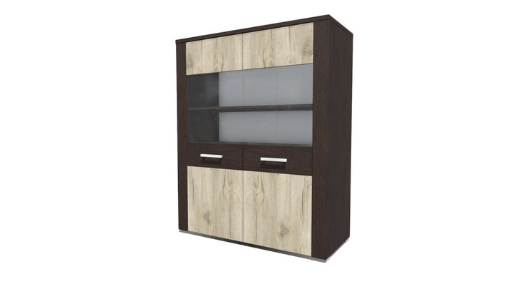 Шкаф с витриной КЛ-004 – Modèle 3D gratuit STL