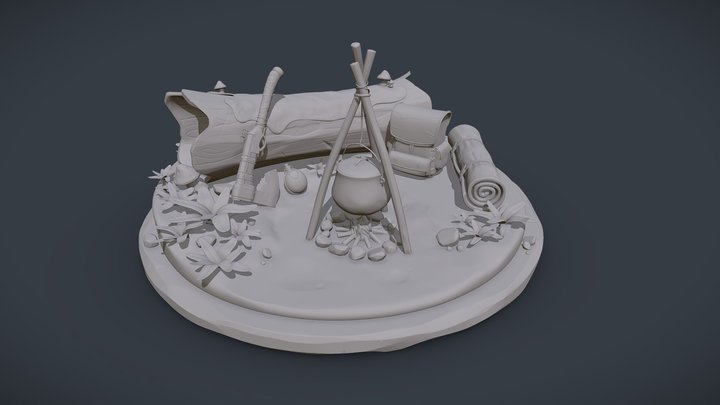 Adventurer's Camp 3D Model