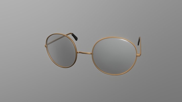 Oval Sunglasses (Copper) 3D Model