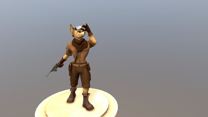 Erwin the Fox 3D Model
