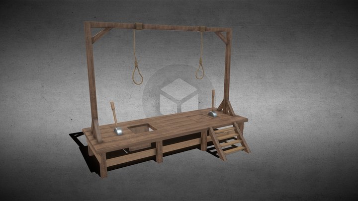 Wild West Gallows 3D Model