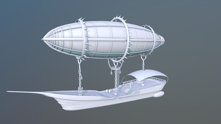 pirate Airship 3D Model
