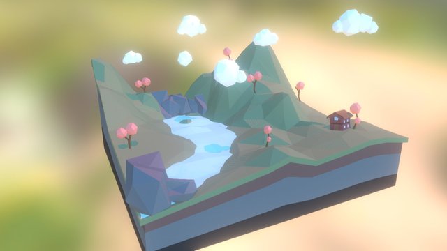 Low poly Land [Work in Progress] 3D Model