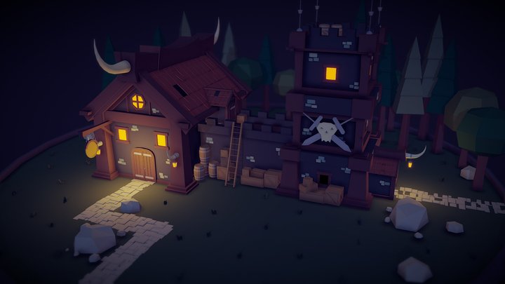 Night Fort 3D Model