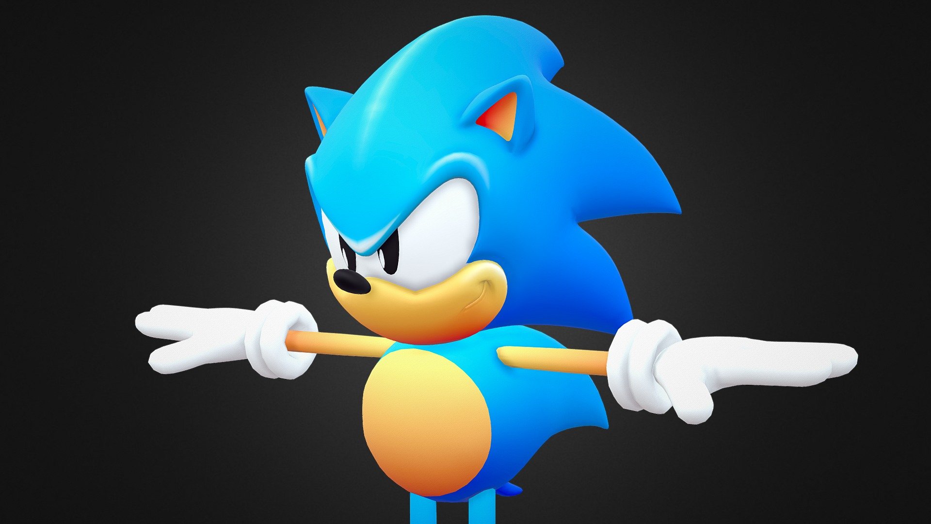 Fleetway sonic - 3D model by Gabrielgt16 [bb4eebb] - Sketchfab