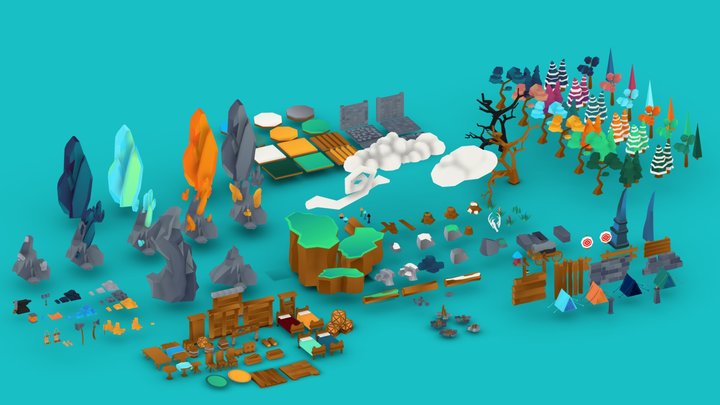 Low Poly Universal Pack 3D Model