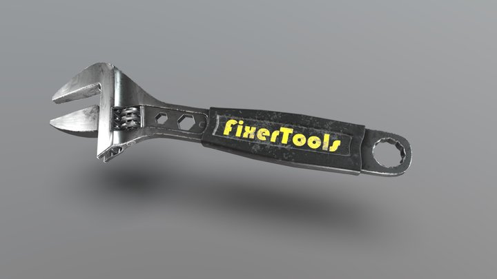 Adjustable wrench 3D Model