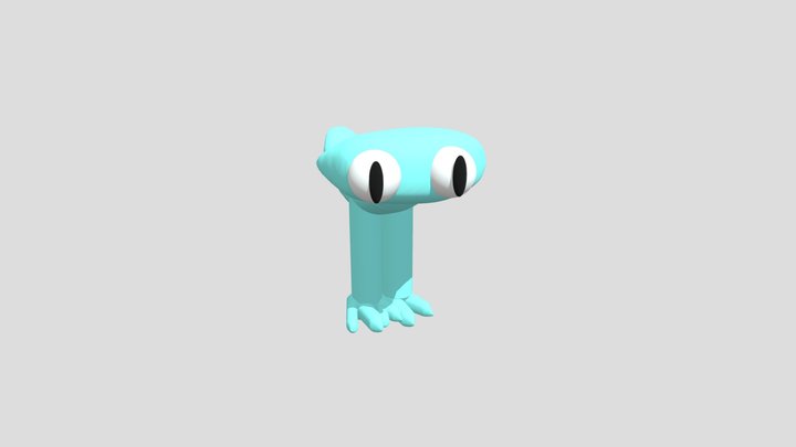 cyan rainbow friends 3D Model