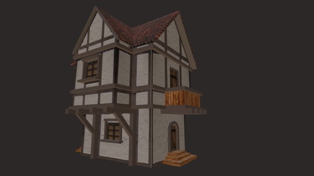 Lowpoly medieval house 3D Model