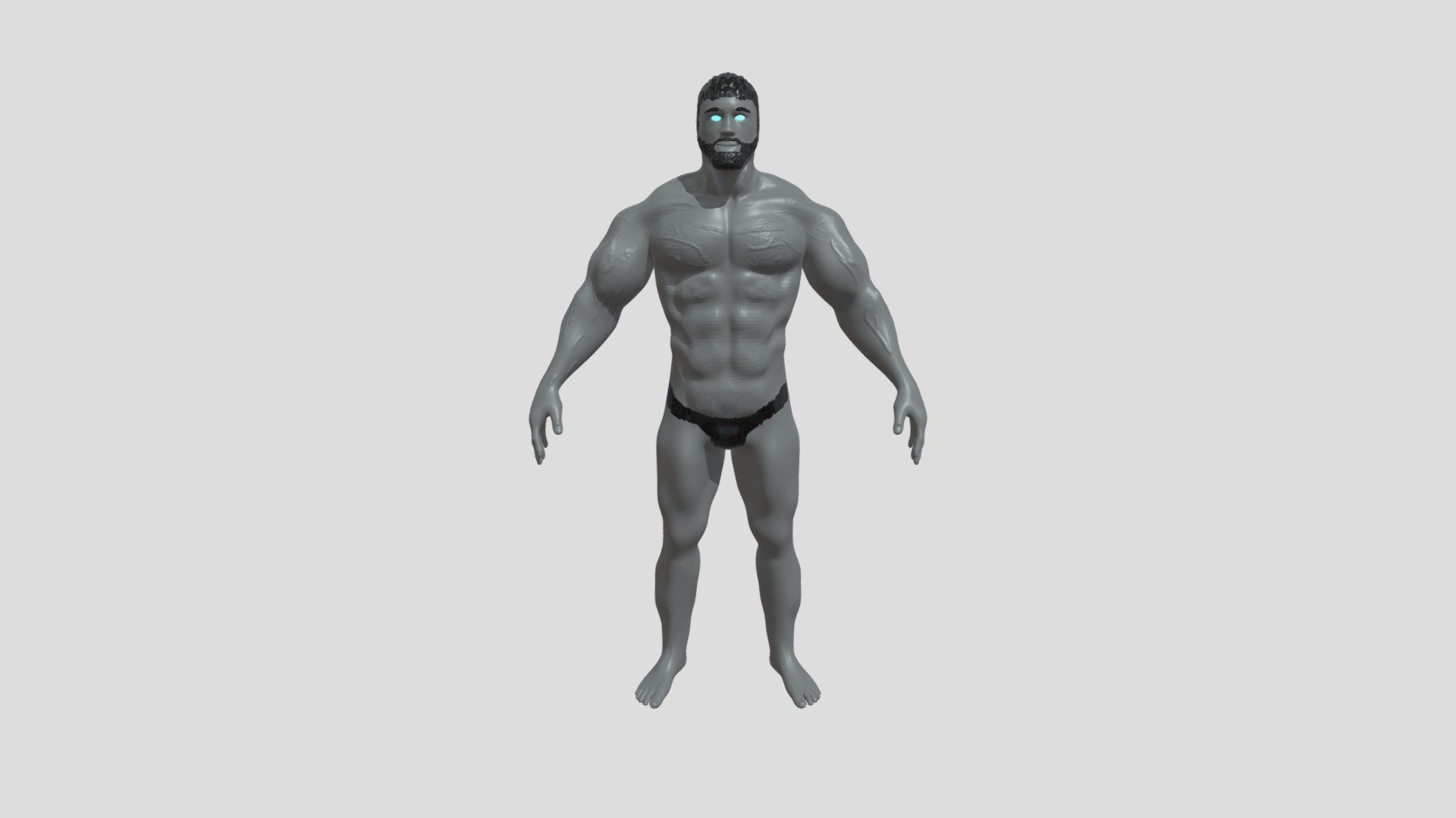 3D model Giga Chad Rigged And Game Ready VR / AR / low-poly