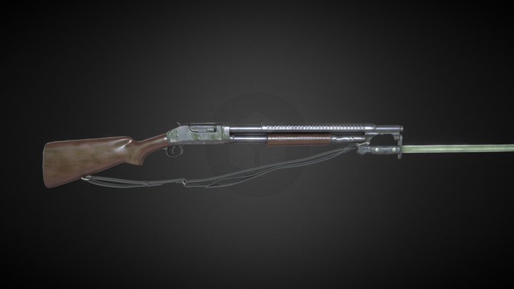 Winchester M97 Trench Gun 3D Model