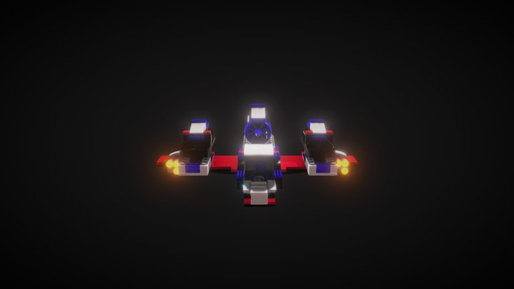 Blue jet Lego Project 3D Model