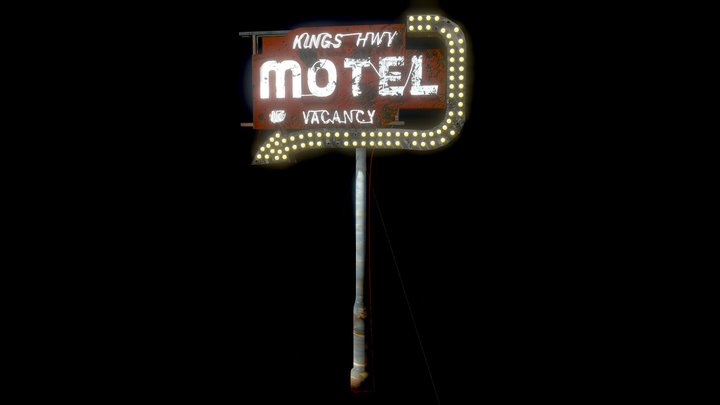 Motel sign 2 3D Model