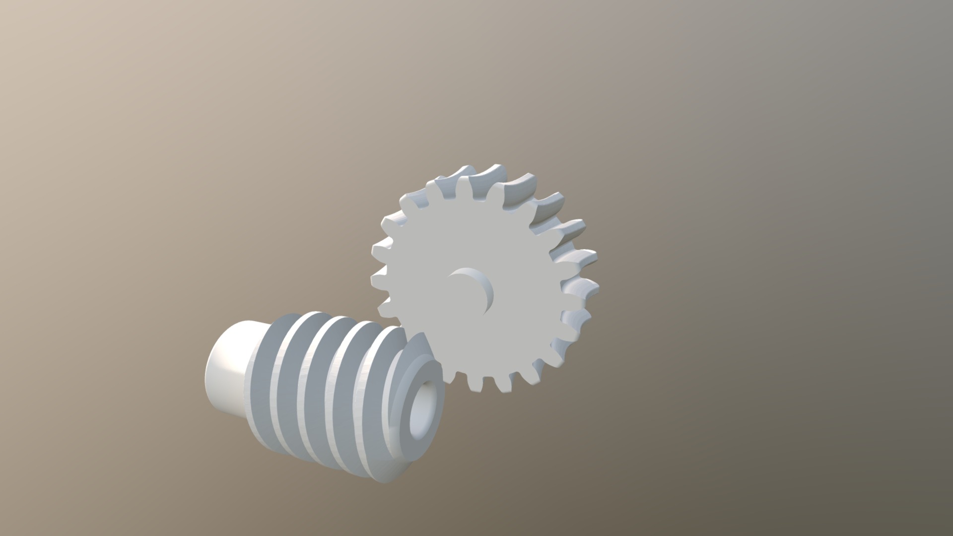 3D model Worm Gear - This is a 3D model of the Worm Gear. The 3D model is about a white logo with a black circle.