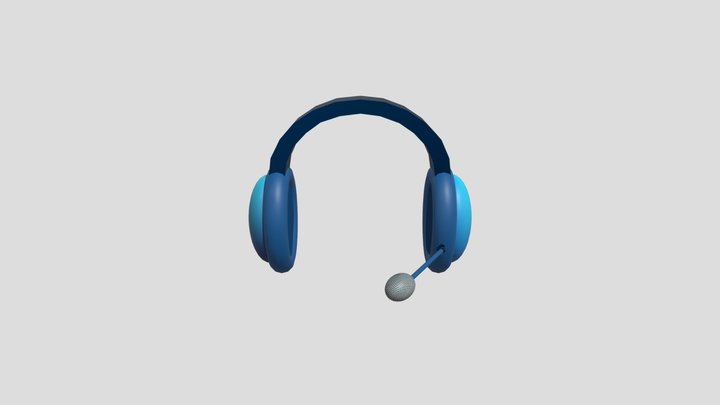 Blue Headset 3D Model