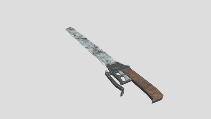 Realistic War Torn AOT Sword 3D Model