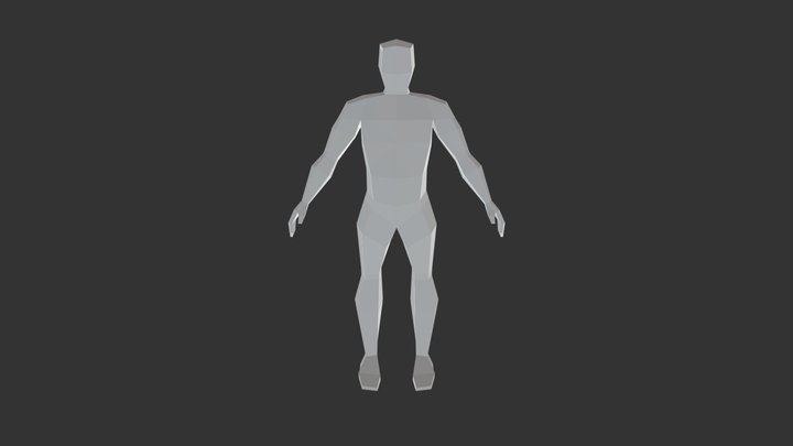 Low Poly Complex Male Character Base 3D Model