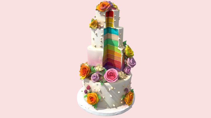 Wedding Cake - Rainbow – Kostenloses 3D-Modell STL