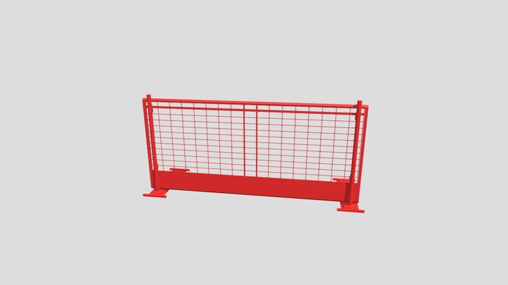 Walkway Barrier Edge Protection System 3D Model