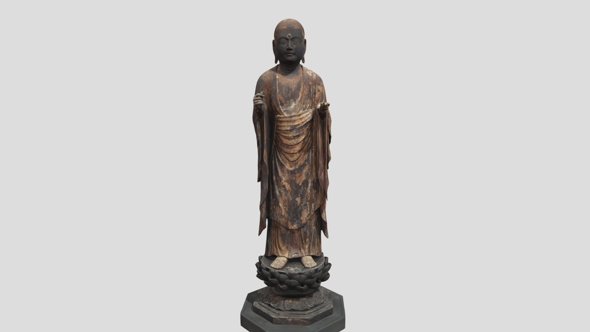 脇侍 木造地蔵菩薩立像 — Sketchfab embed 3D viewer