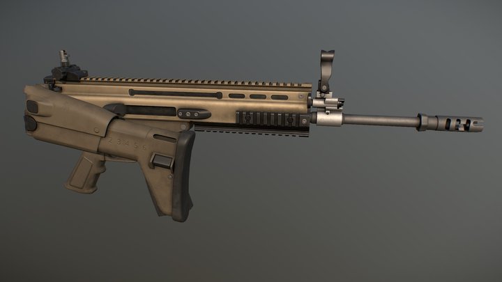 SCAR-L Lowpoly 3D Model