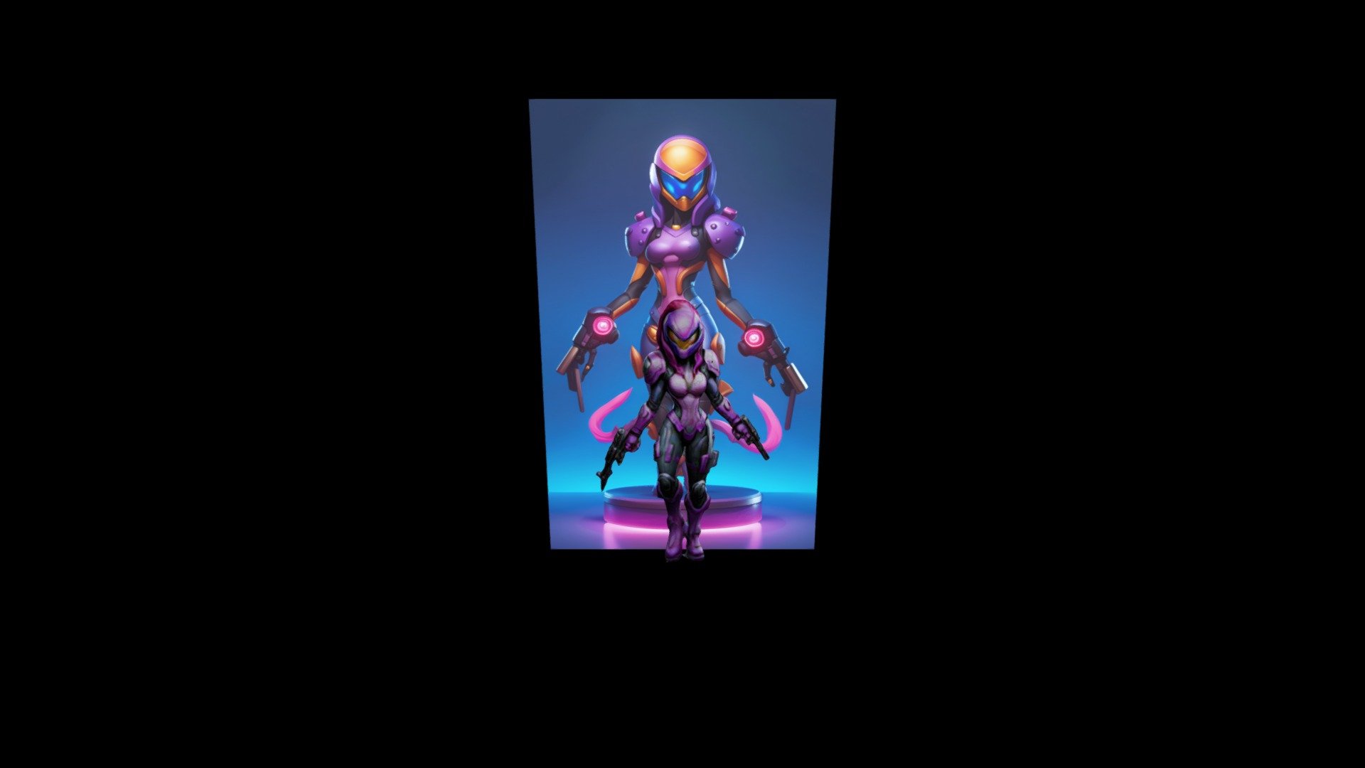 a of a statue of a woman with a gun, concept cr - Download Free 3D
