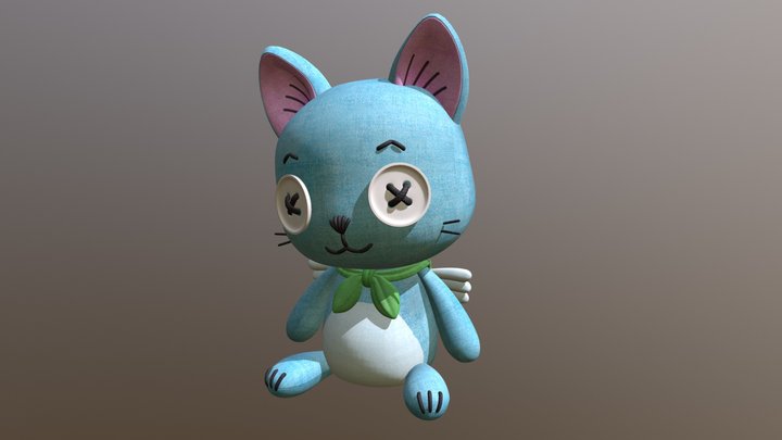 Happy plush from Fairy Tail 3D Model