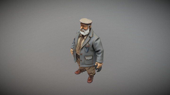 Old Man Character Concept [MESHY] – Modello 3D gratuito STL