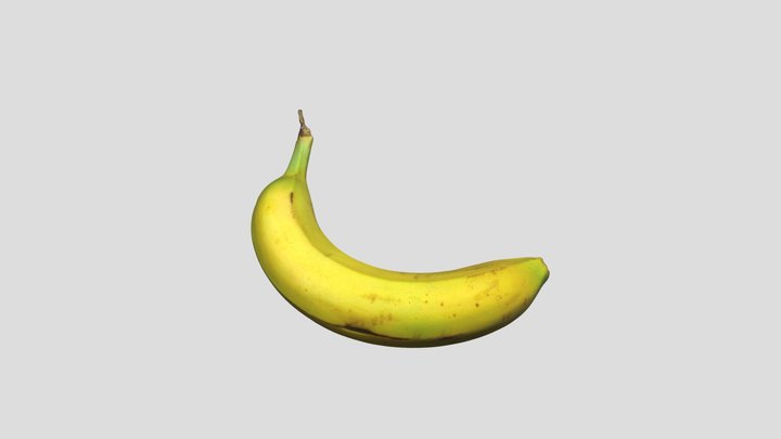 Yellow Banana - Scanned 3D Model