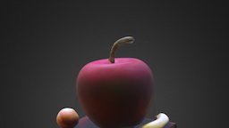 Large Apple Sculture Sense Scanner 3D Model