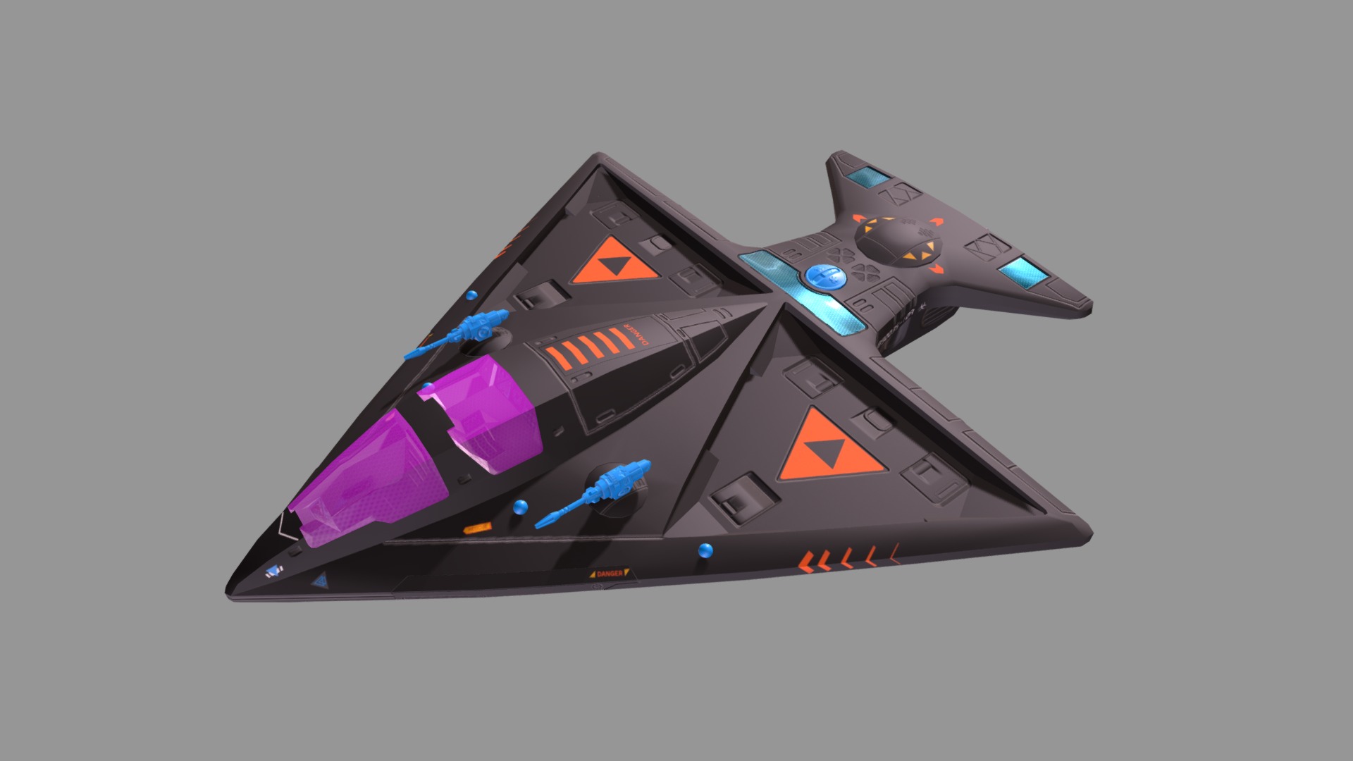 3D model StarCom Shadowbat - This is a 3D model of the StarCom Shadowbat. The 3D model is about a model of a space ship.