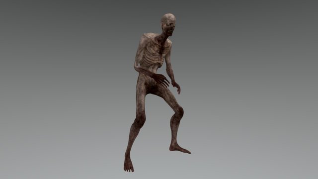 iNHuman - Skinny Zombie 3D Model