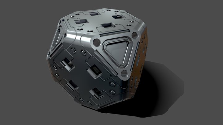 Sci-Fi Cube 01 3D Model