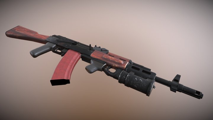 Ak74 gp-25 3D Model
