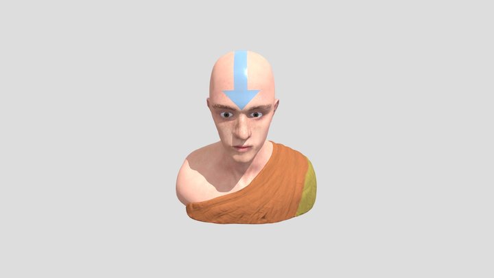 Airbender Head Sculpt (self portrait) 3D Model