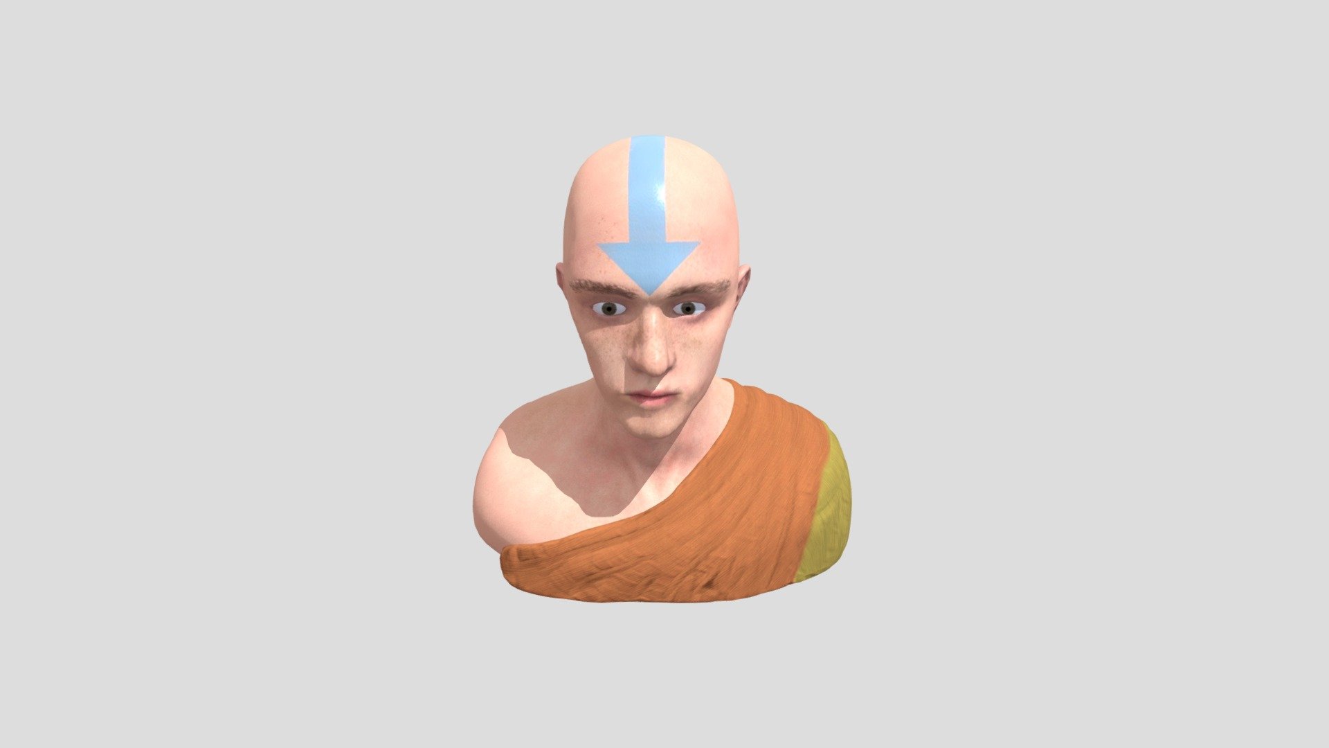 Airbender Head Sculpt (self portrait)