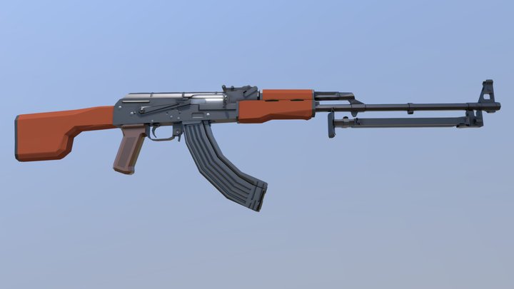 Low-Poly RPK – Modello 3D gratuito STL