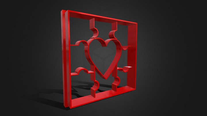 Love Puzzle Cookie Cutter 3D Model