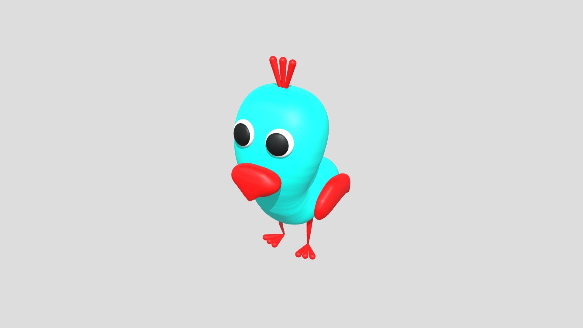 Baby_ Opila_ Bird_Teal - Download Free 3D model by Nala ...