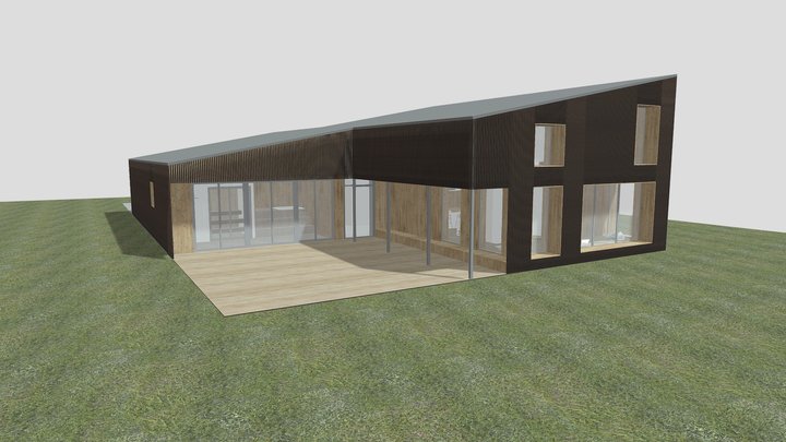 Kaldkatusega 3D Model