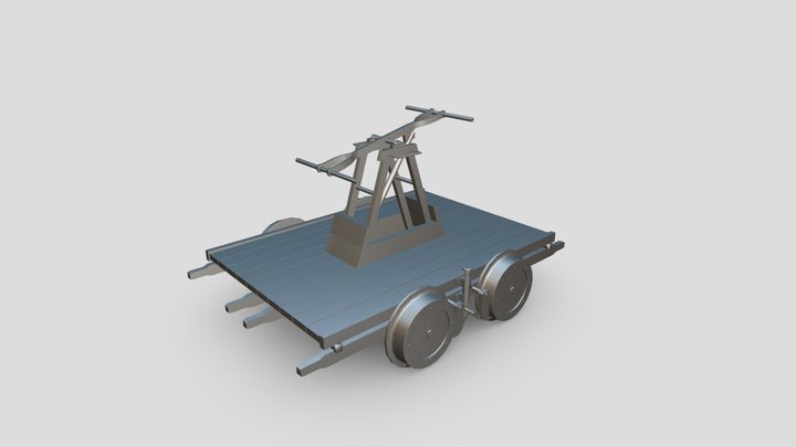 Railway Handcar 3D Model