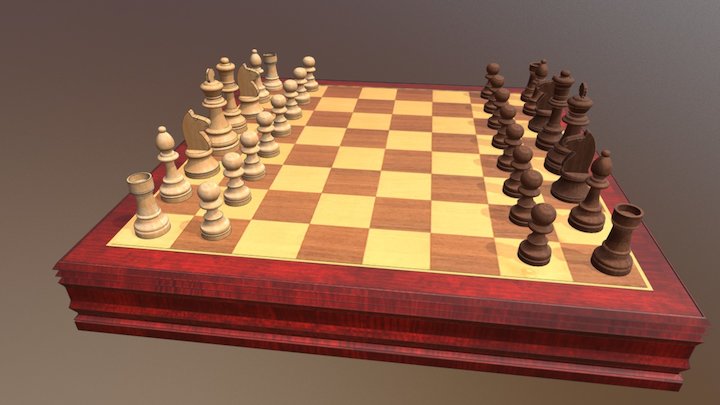 Jeu d’échecs (Complet) - Full Chess 3D Model