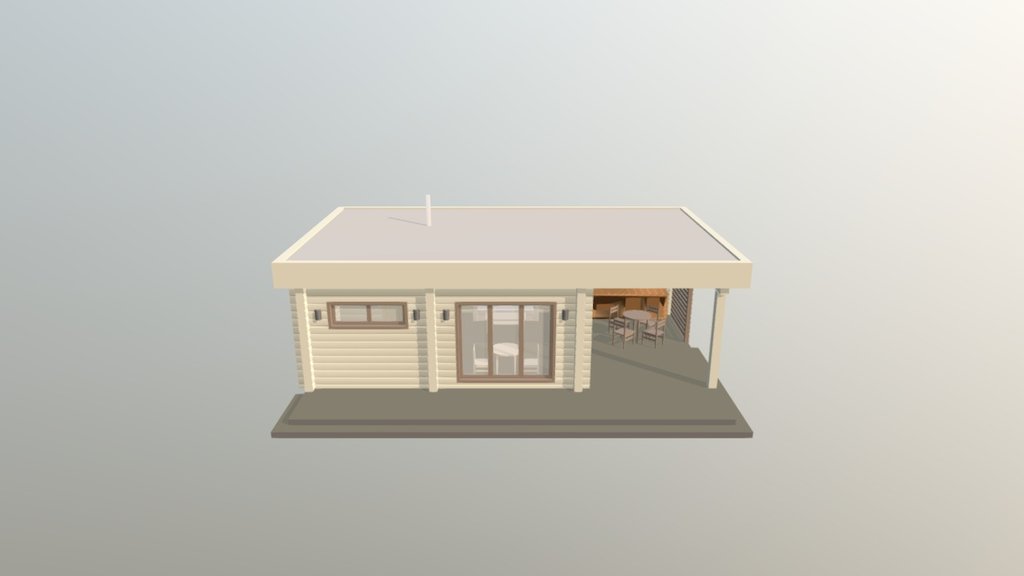 Bath made of profiled timber — Sketchfab embed 3D viewer