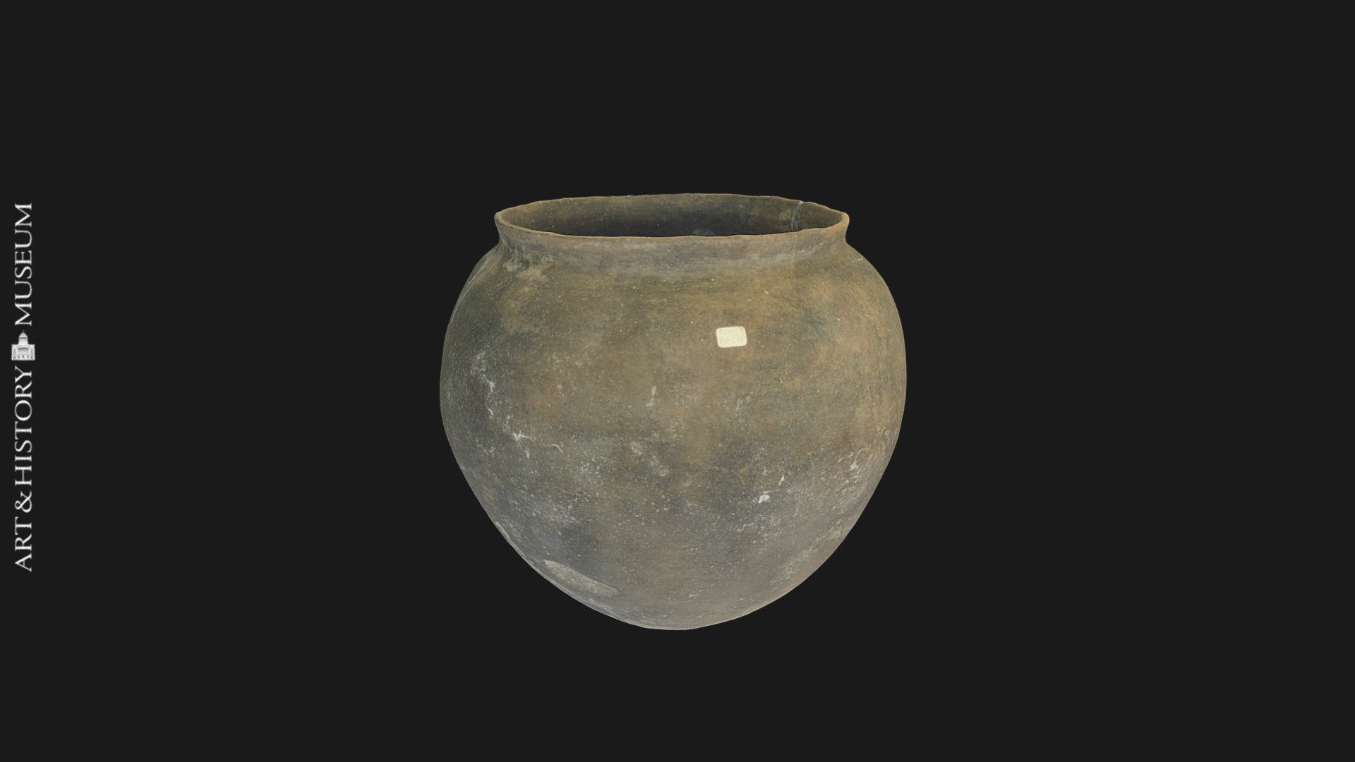 Egg-shaped pot with small opening & flaring rim