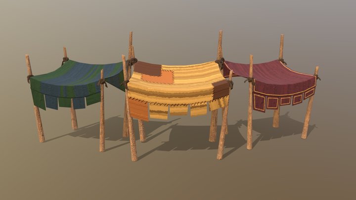Rabbit Repair - Shop Tent Variants 3D Model