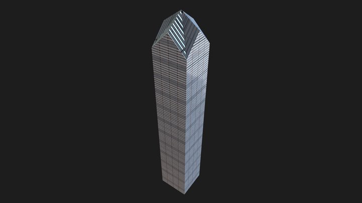 Building - square - steeple top – Free 3D Model STL