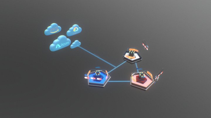 Secured Infrastructure - Cloud HM 3D Model