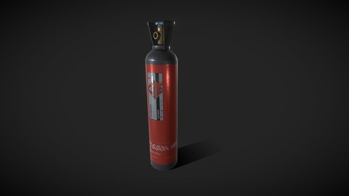 Gas Cylinder 3D Model