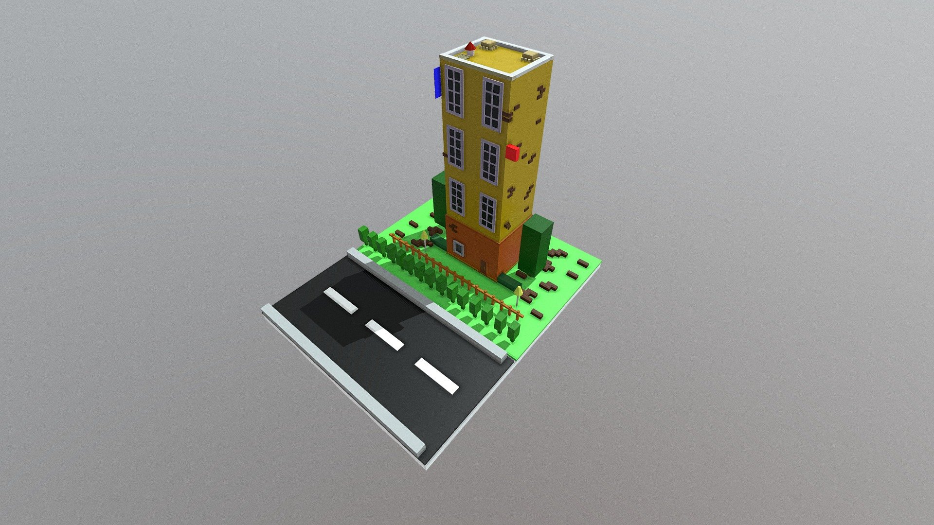 building - Download Free 3D model by sonyvatsal0 [bb7b9dc] - Sketchfab