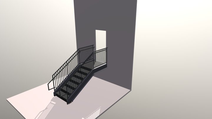 Exterior Dock Stair 3D Model
